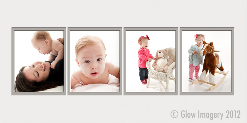 A baby celebrates her first-year with a first-year baby panel by a Kansas City photographer